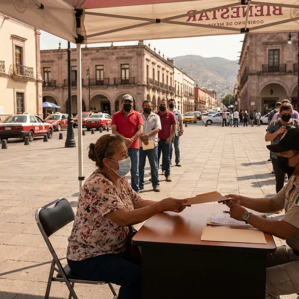 Beneficiario tramitando en módulo Aguascalientes