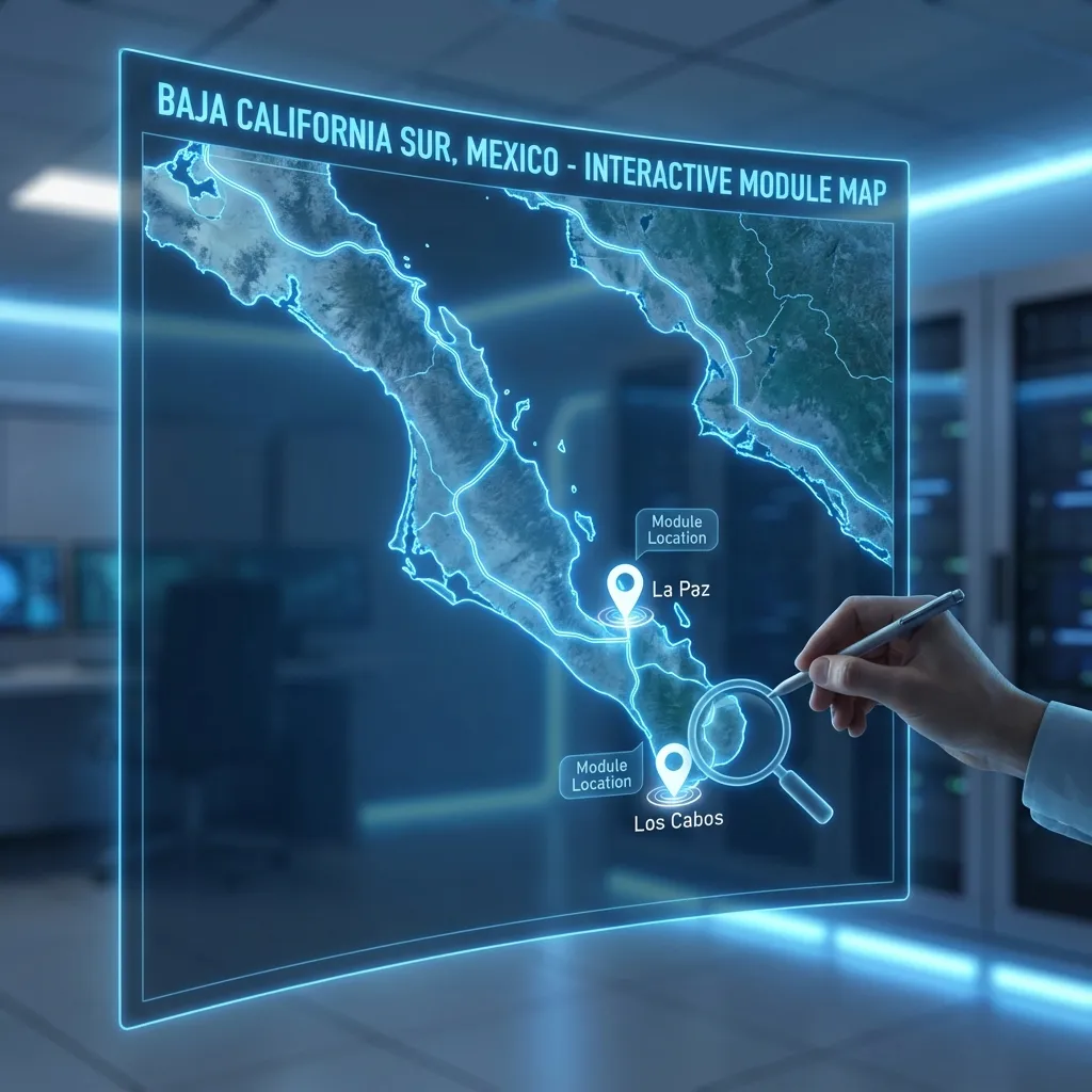 Mapa de módulos en Baja California Sur