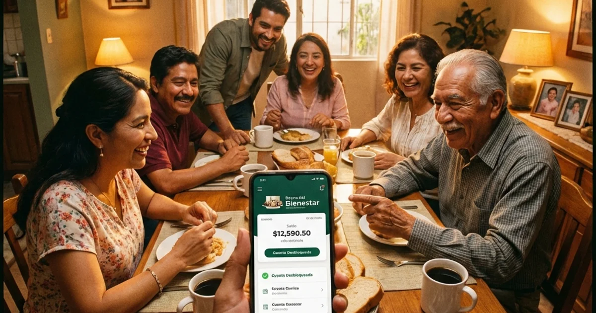 Familia verificando saldo en app