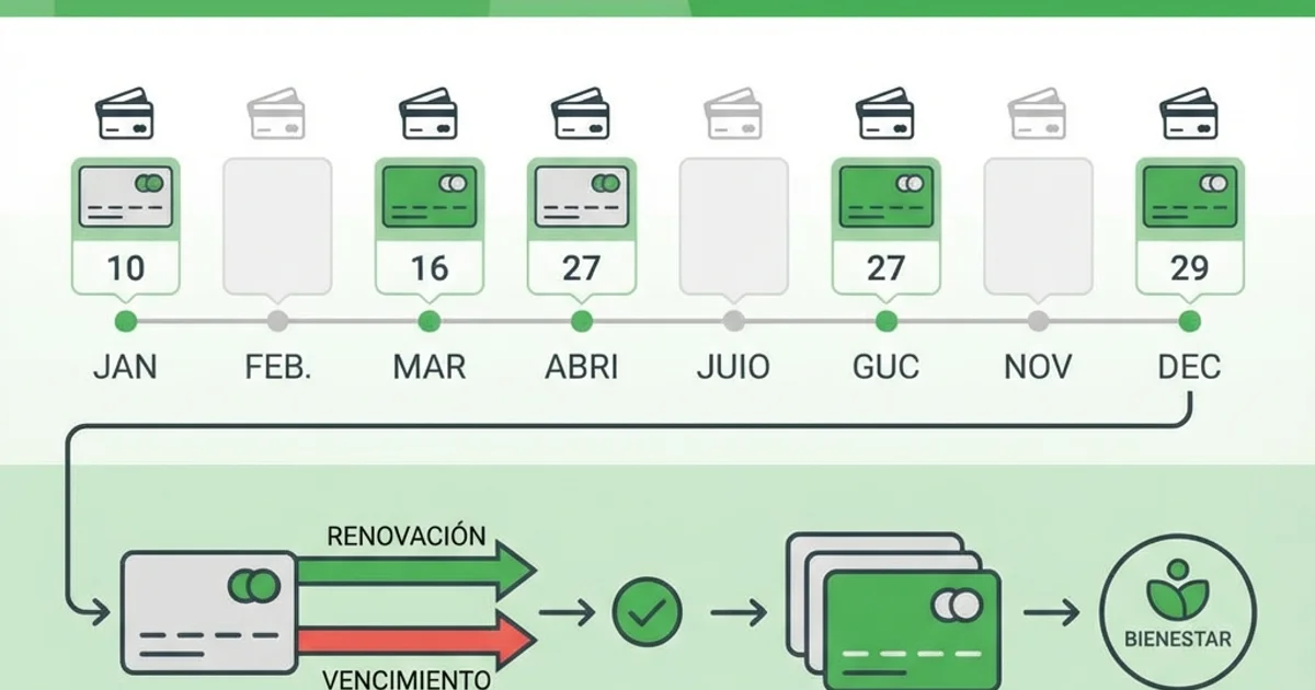 Calendario de vencimiento de tarjetas