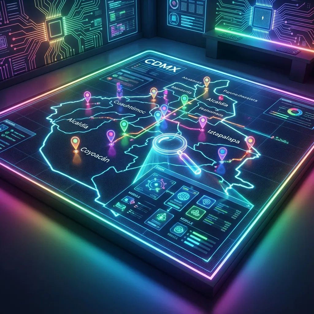 Mapa de módulos por alcaldía en CDMX