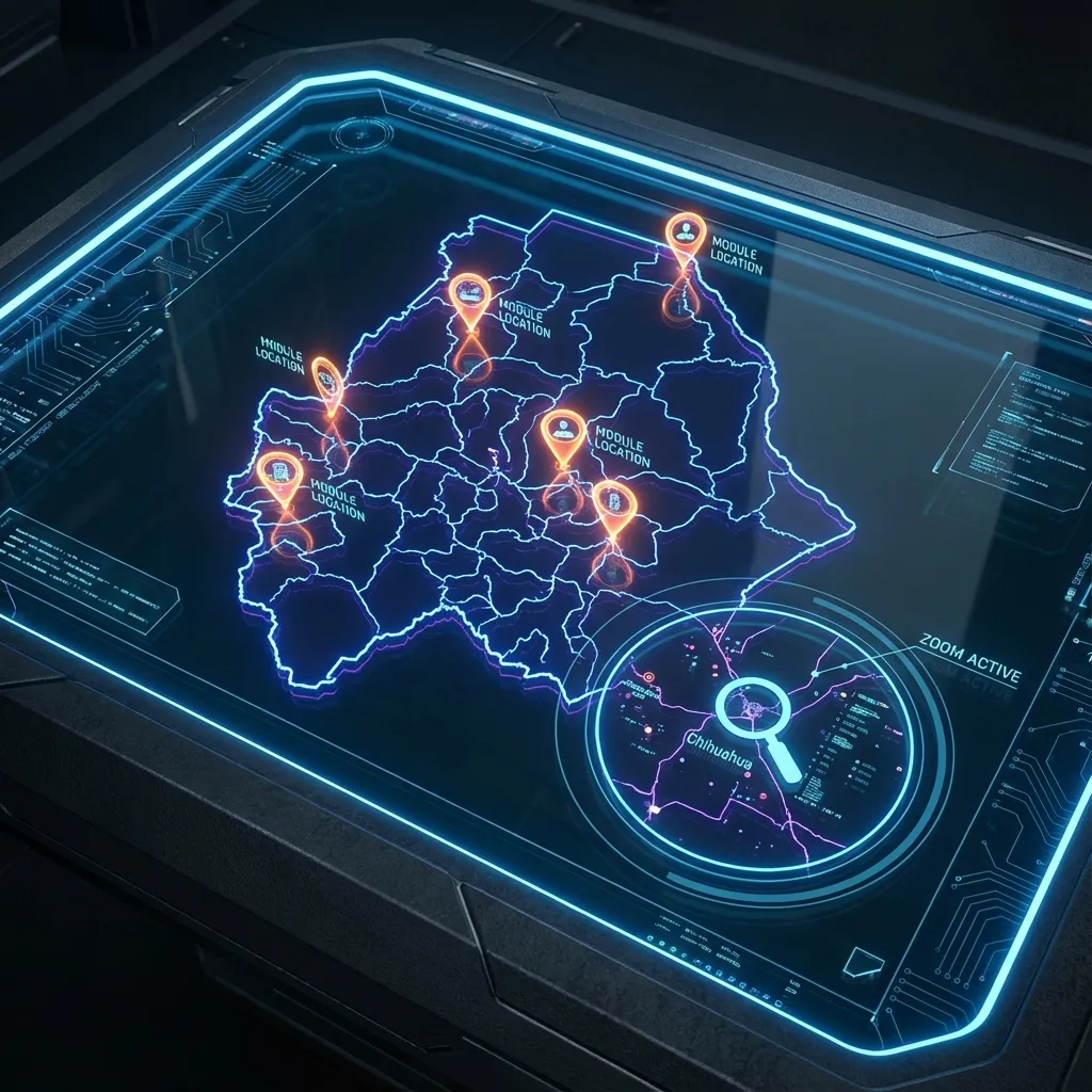 Mapa de módulos en Chihuahua