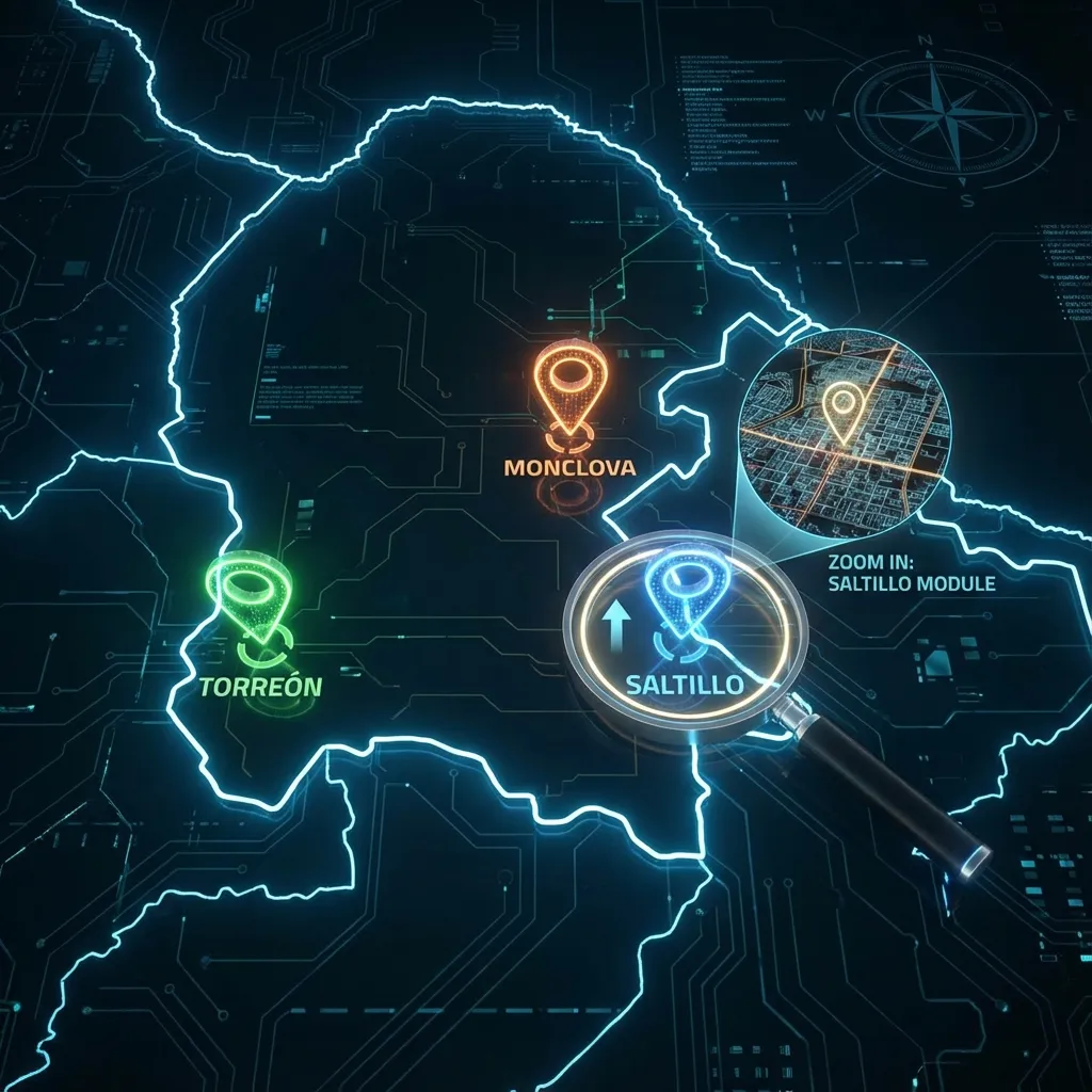 Mapa de módulos en Coahuila