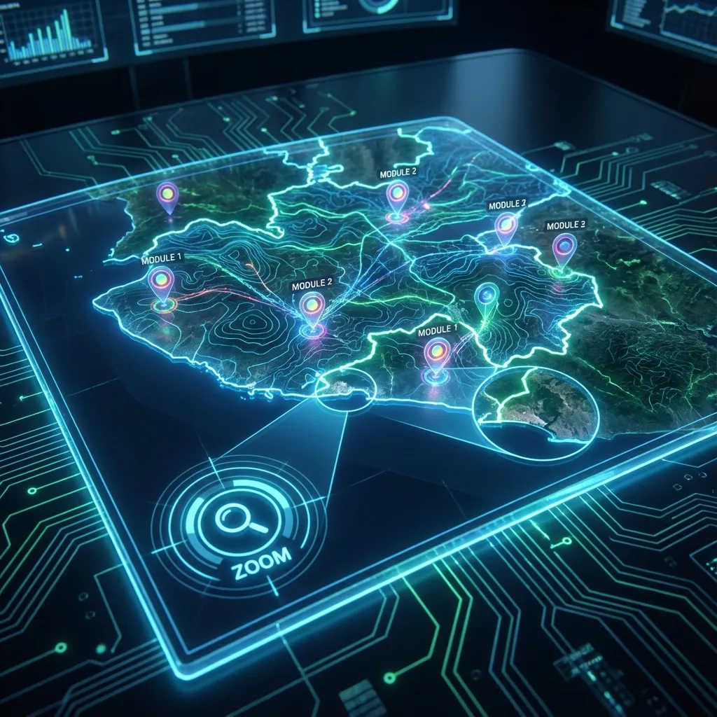 Mapa de módulos en Colima