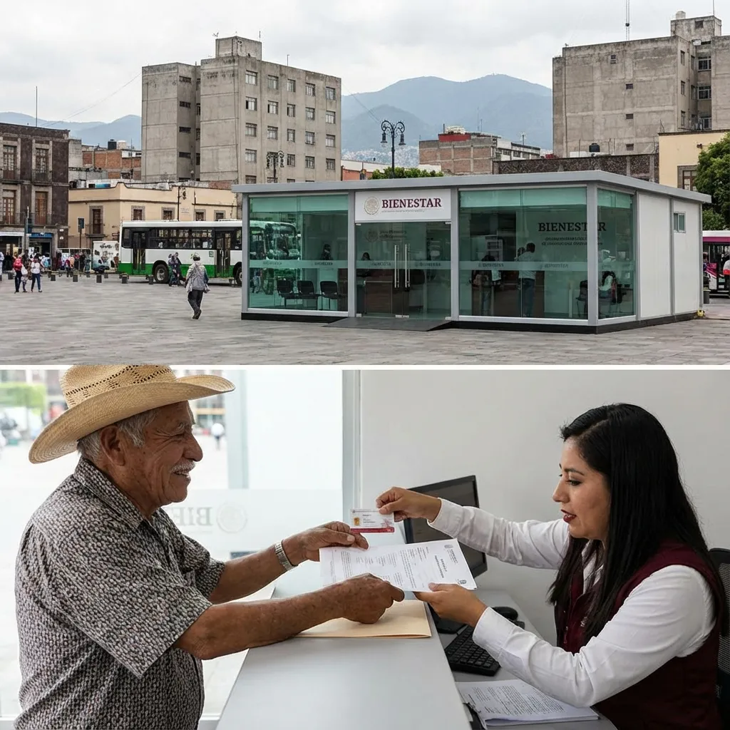 Adulto mayor en módulo Estado de México