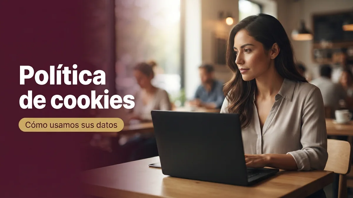 A Mexican woman browsing on a laptop (blank screen) in a café