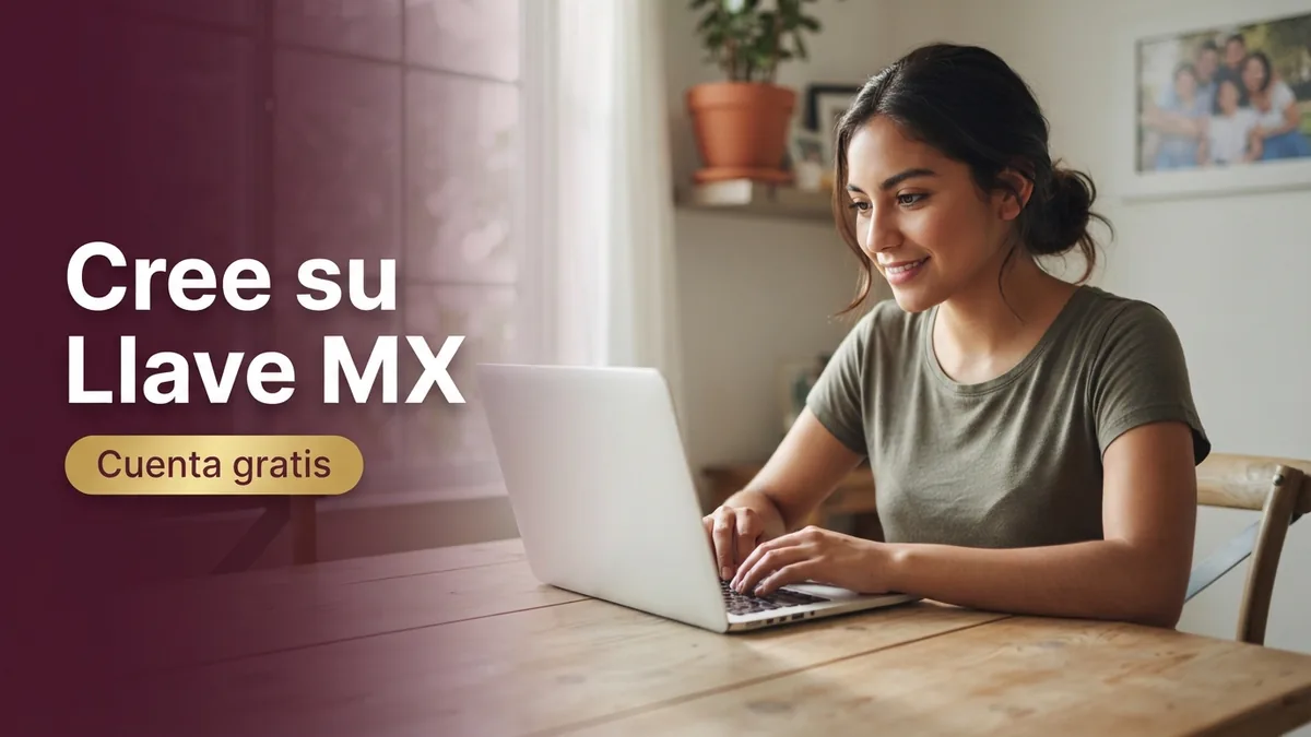 Persona creando su cuenta Llave MX en el sitio oficial llave.gob.mx