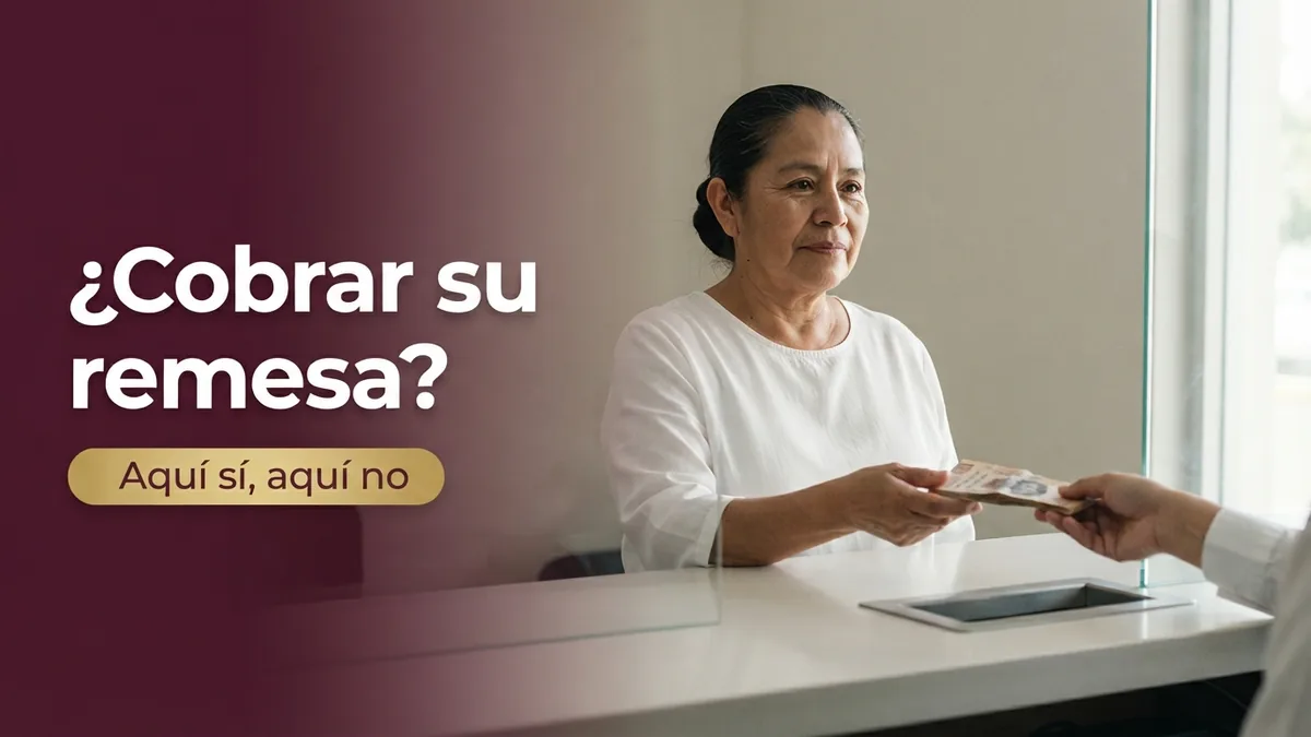 Persona cobrando una remesa en ventanilla de Finabien con su identificación