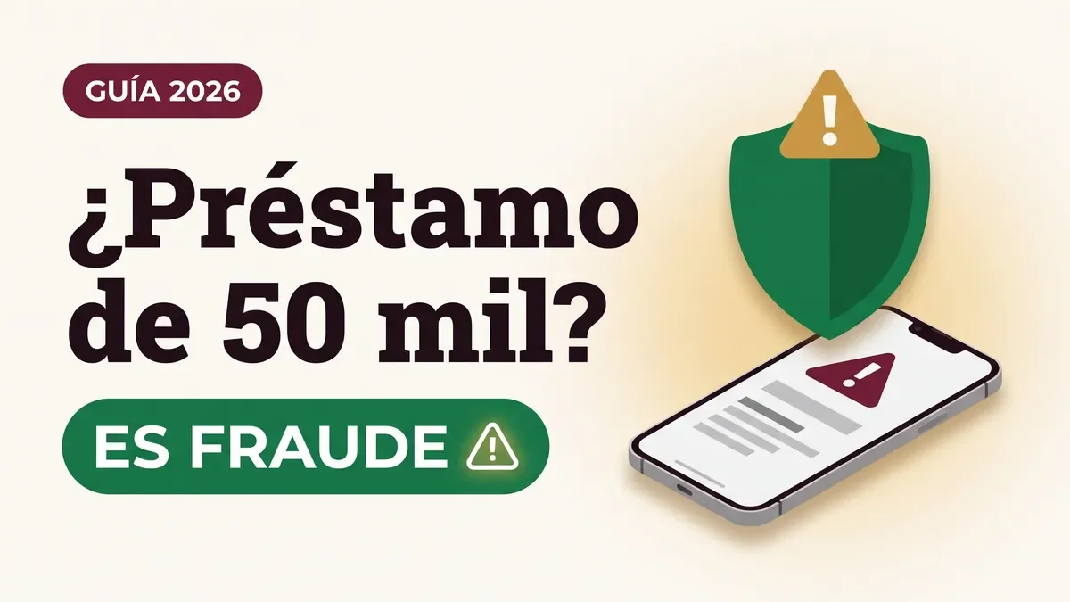 Advertencia de fraude sobre el falso préstamo de 50 mil pesos del Banco del Bienestar
