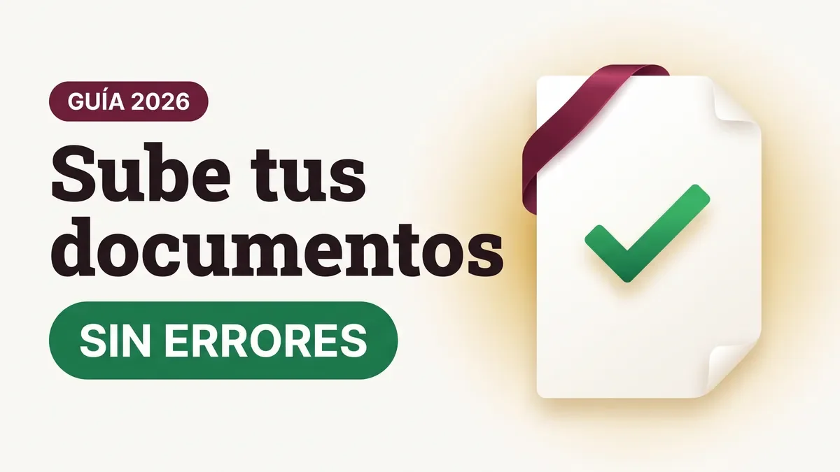 Persona subiendo documentos oficiales desde su computadora a un portal del gobierno