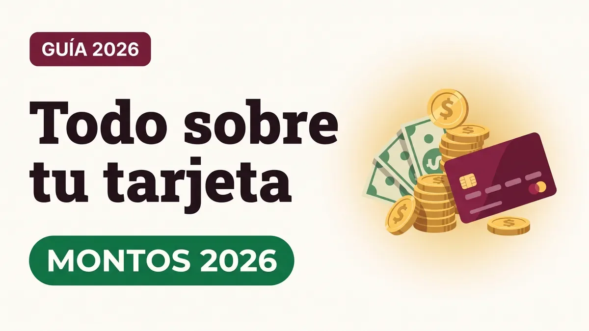 Tarjeta Bienestar del Banco del Bienestar junto a documentos de registro