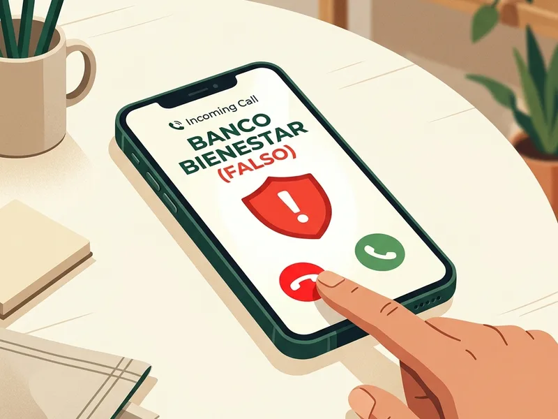 Smartphone en una mesa de madera rechazando una llamada, simbolizando alerta por cobro indebido