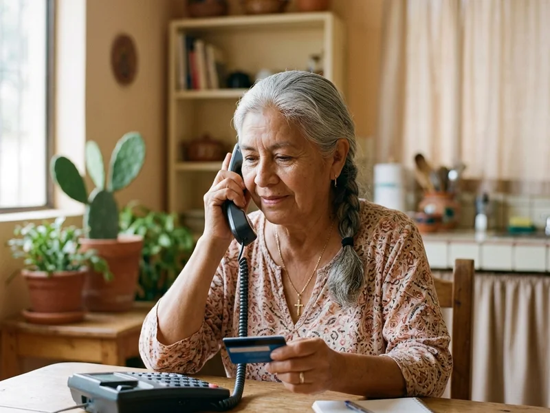 Persona activando su Tarjeta Bienestar por teléfono